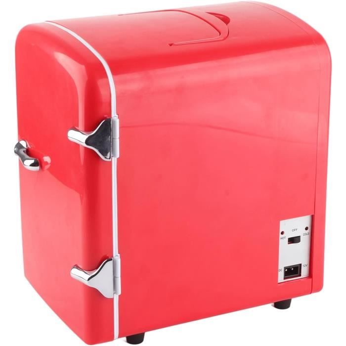 Mini Réfrigérateur USB Portable Rouge - Refroidisseur Et Réchauffeur De Boissons Compact Pour Bureau, Voiture, Dortoir Et Maison