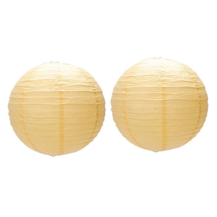 Lanterne Japonaise En Papier - 40cm Jaune Profond - Décoration Mariage, Fête, Festival