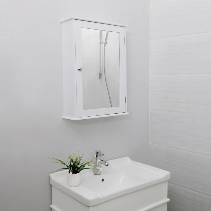 Songmics Meuble Salle De Bain Armoire De Toilettes Murale Salle