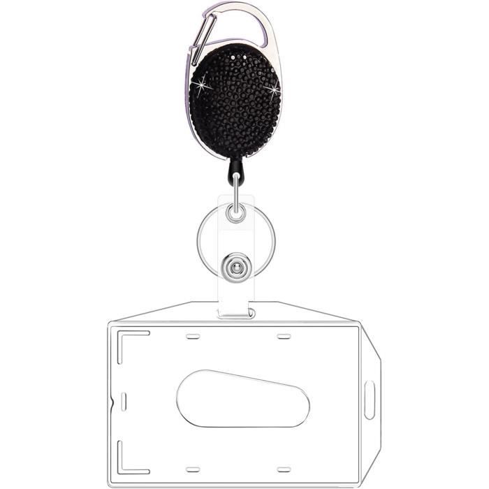 Porte-badge Rétractable Avec Clip - Design Husky Noir Et Blanc - Pour Infirmière, Bureau, Médecin - Cadeau Pratique Et Stylé - 9