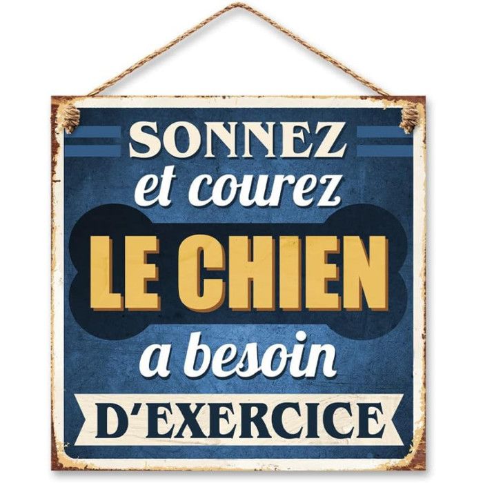 Comparer les prix de STC - Plaque Métal Sonnez et Courez le Chien à besoin dexercice