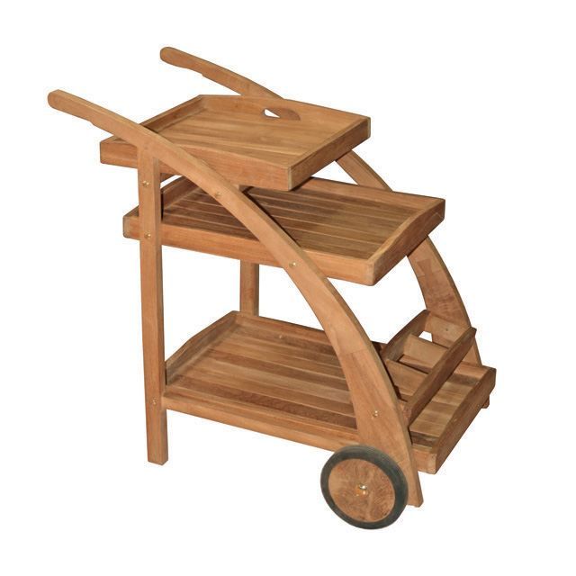 Desserte Roulante Design En Teck Achat Vente Desserte De