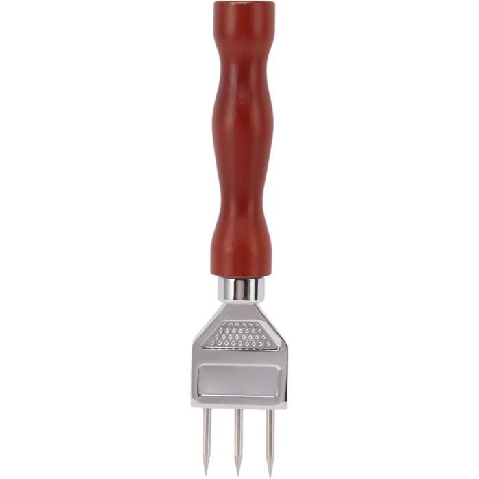 Piolet Hachoir Glace Manche Bois 21.5cm Inox Hachoir à Glace Manche Bois - Piolet Congélateur - Acier Inoxydable Piolet à Glace