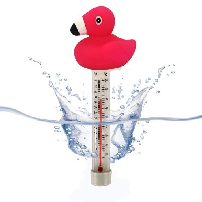 Thermomètre Piscine Et Spa En Forme D'animal - Grand écrain - Plage -10°C à 50°C - Flamant Ou Tortue - 3