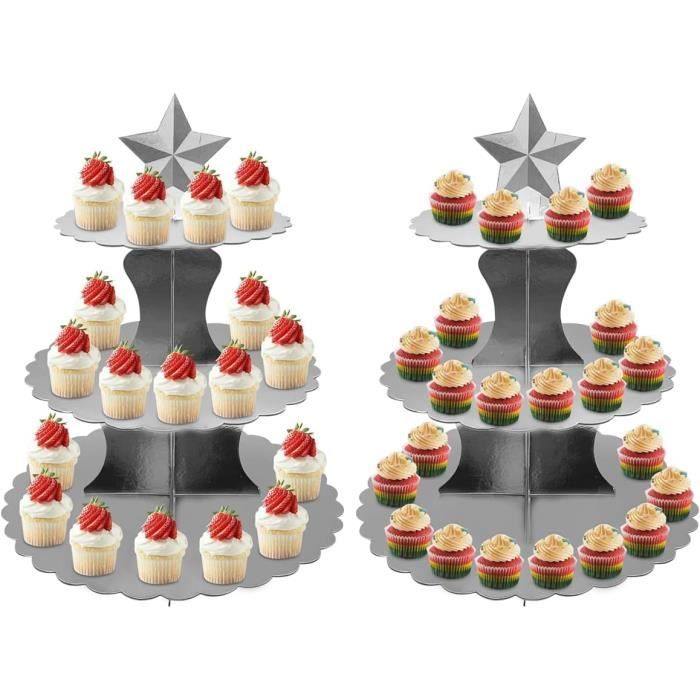 Présentoir à Cupcakes 5 Niveaux De Collection Cuisine - Blanc