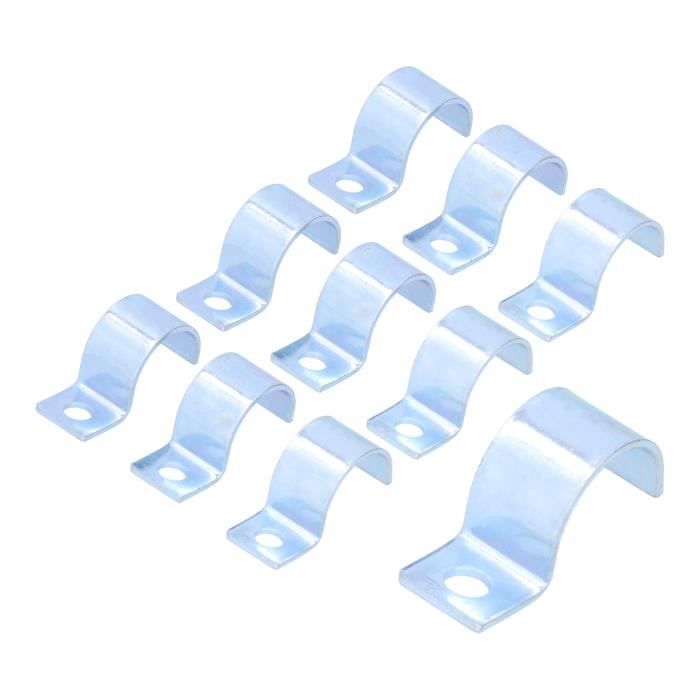 Homoyoyo 6pièces Collier De Serrage Acier Inoxydable Lot De Supports De Tube Carré Résistants Corrosion Fixation Murale Et Extérieure Pour Tuyaux Lourds Pince Clip Robuste Et Ajustable