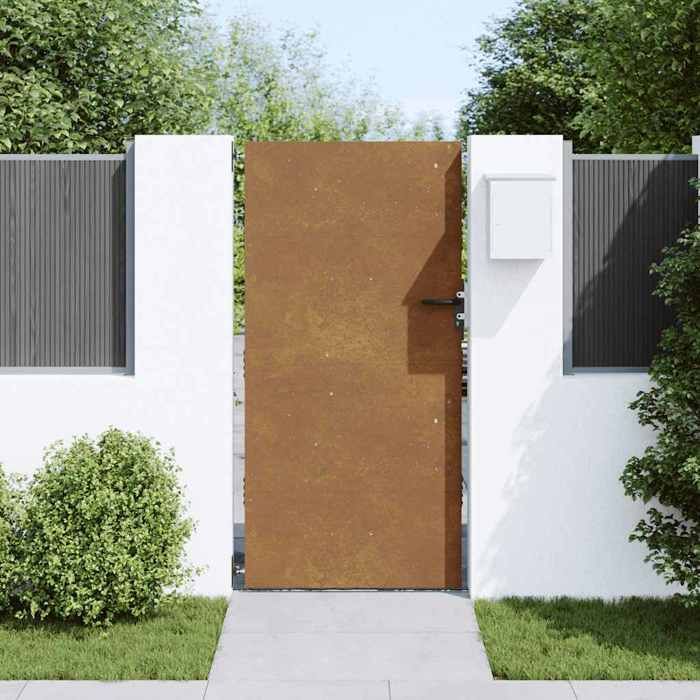 vidaXL Portail de Jardin Portillon de Patio avec Serrure Barrière de Sécurité Porte d'Extérieure Terrasse 85x200 cm 153261 - vue 2