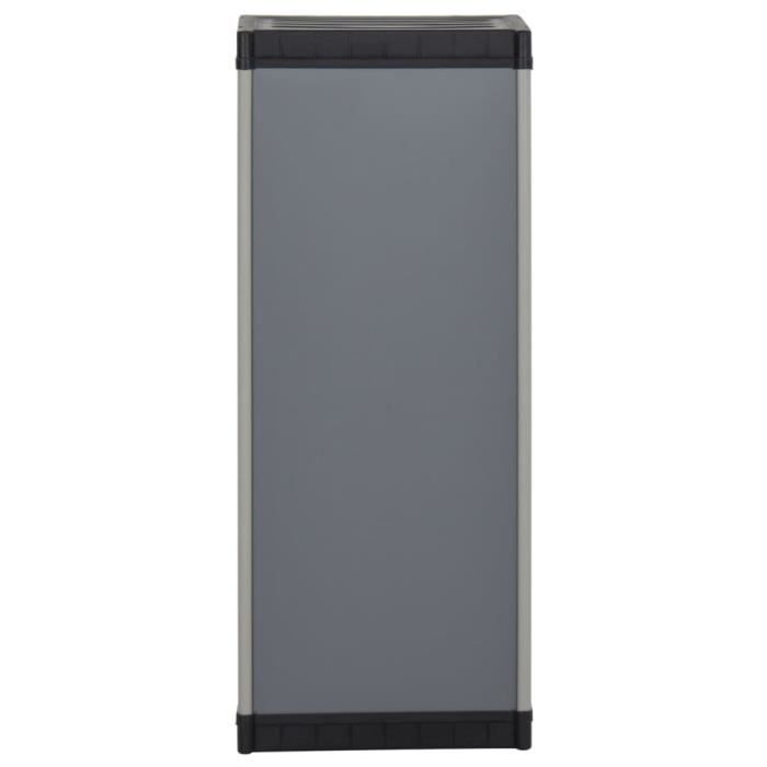 Armoire de rangement - VIDAXL - 35x40x85 cm - Gris/noir - PVC et PP - Design intemporel