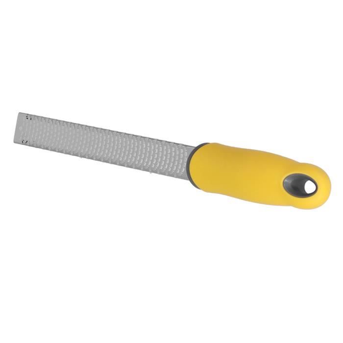 Bi-Komfort Râpe à Fromage Et Zesteur Citron Inox - Poignée Caoutchouc Souple - Multi-Usages Et Lave-Vaisselle