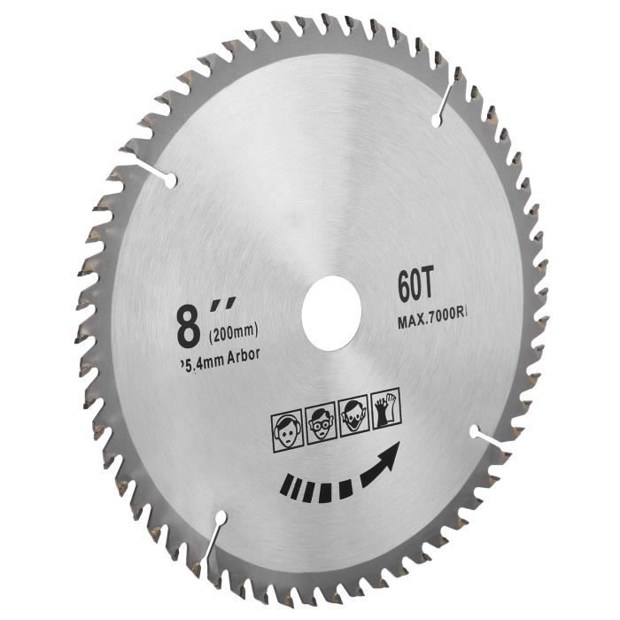 Lame De Scie Circulaire TCT 250 Mm - Lot 2 Lames (48T Et 60T) Alésage 30 Mm, Pour Bois Dur Et Tendre