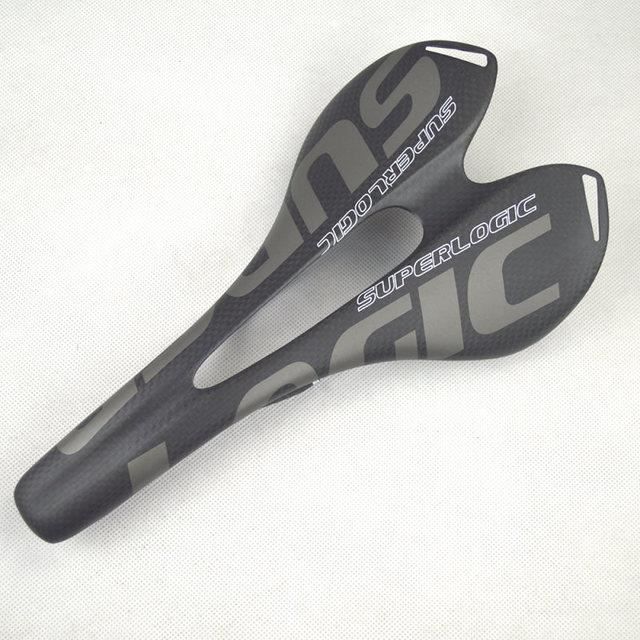 Siège de vélo,White-black--Selle De Vélo De Route En Fiber De Carbone