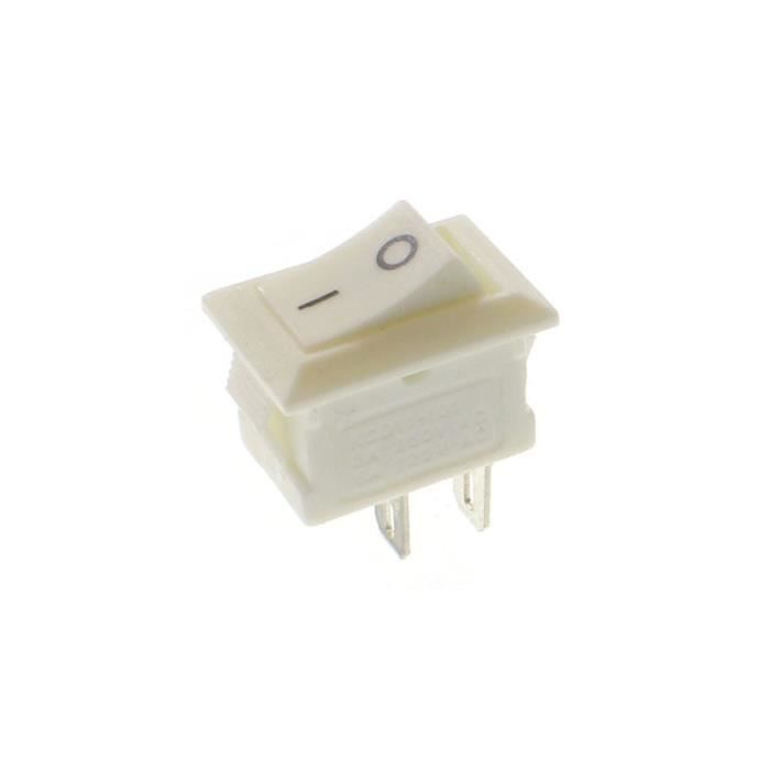 Lot De 20 Interrupteurs Bateau KCD1-117S - 15 X 21 Mm, 250 VAC / 6 A - Noir, Rouge, Blanc