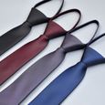 Cravate Homme Cravate Zippée Facile d'affaires Soirée Mariage - Bleu-1