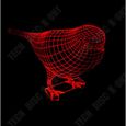 TD® Veilleuse 7 Couleur Oiseau Lampe 3Dvisual Led Veilleuses Pour Enfants Toucher Usb Table Lampara Lampe Bébé Veilleuse Veilleuse-1