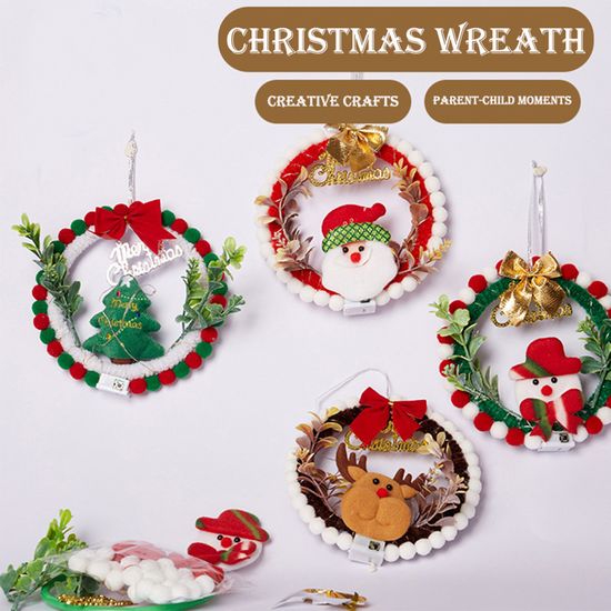 Couronnes De Noël Pour Porte D'entrée, Couronne De Porte De Noël | Panneau De Suspension De Guirlande D'hiver | Couronne D'hiver éclairée De 16 Pouces, Décorations Pour Porte D'entrée Et Fenêtre De