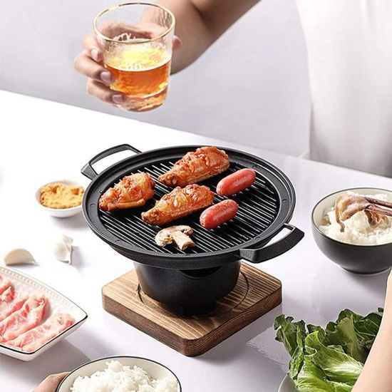 Mini Barbecue Japonais Barbecue de Table Charbon de Bois,Portable BBQ Grill  avec Plaque de Cuisson Anti-Adhésive - pour Les Fe[189] - Cdiscount Jardin