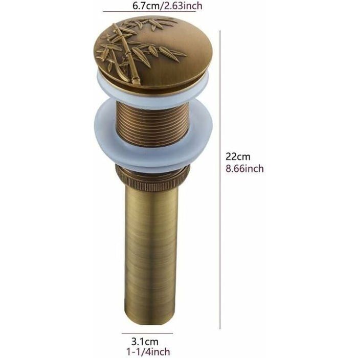 Bonde De Vidage En Laiton Avec Bouchon – Pour Bidet Ou Lavabo – Diamètre 63 Mm – SANILANDES