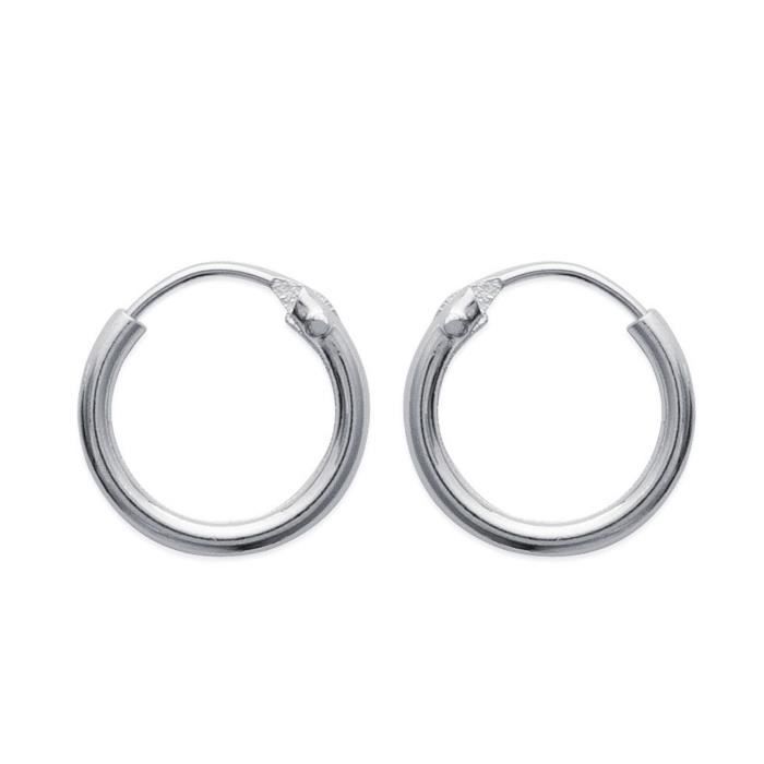 Boucles D'oreilles Créoles Pour Femme, Argent Sterling 925, Dimensions 33x30 Mm - Neuves Avec étiquettes