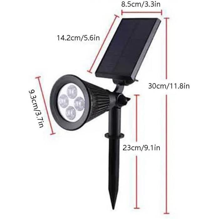 WeBeqer Lot De 6 Spots Solaires Extérieurs 64 LED - Lampe Solaire Jardin Étanche IP67 3 Modes 6500K