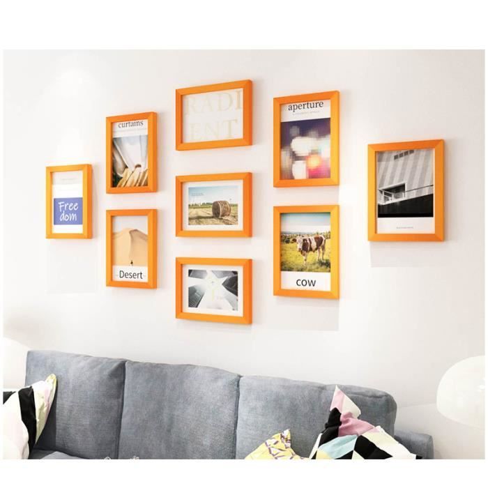Lot de 9 Cadre Photo Mural 7" sans poinçonnage combinaison créative ...