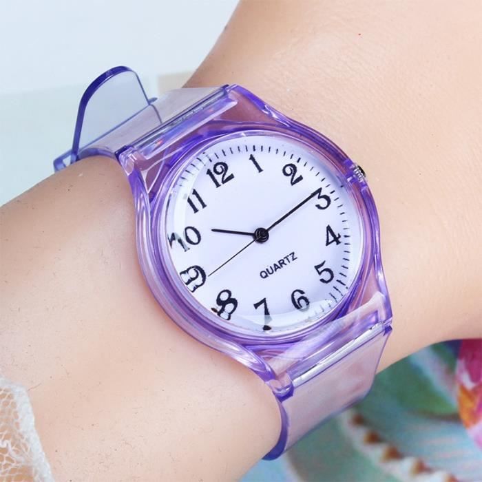 Montre best sale bracelet transparent