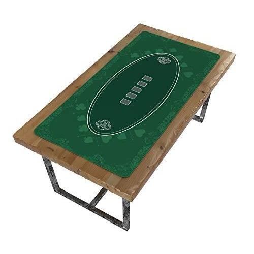 Bullets Playing Cards Tapis De Poker Bleu 100x60 Cm - Design Casino Professionnel Pliable Tapis Carte Poker Bleu