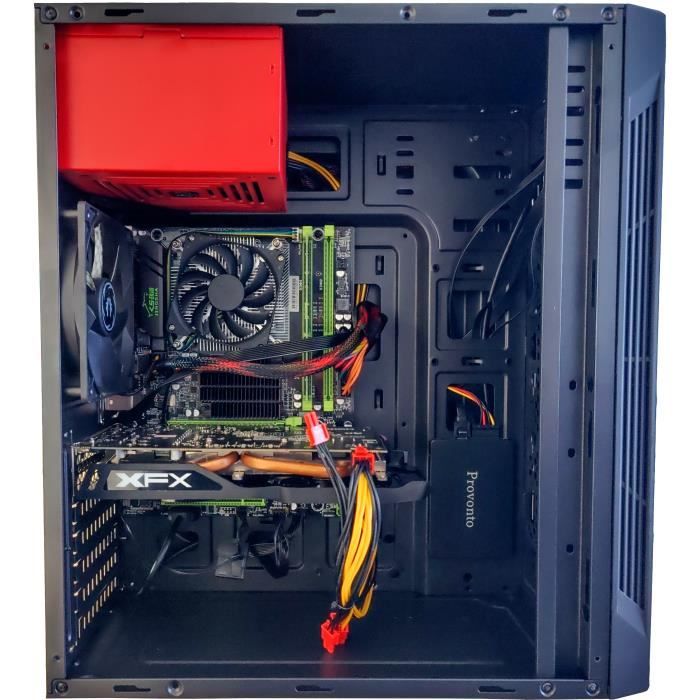 Joue Fortnite a 100 IPS Provonto Lite PC Gamer Intel Xeon X5650 NVIDIA GeForce GTX 1050 Ti RAM 8 Go SSD 480 Go Ordinateur