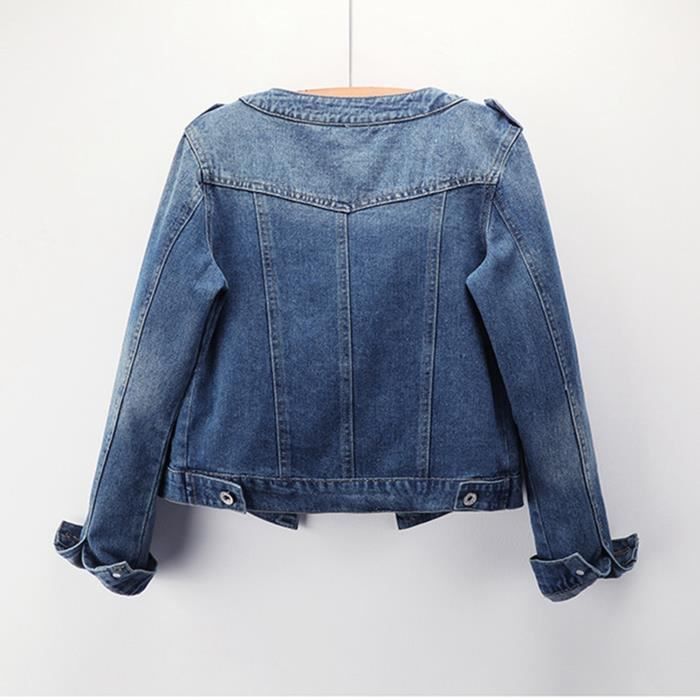 Veste jeans store femme longue