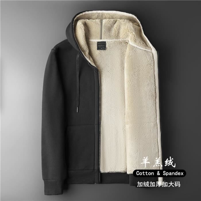 Sweat capuche pour homme sweat shirt pais col en V rembourr