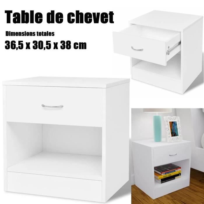 PIPIPOXER Table De Chevet LED Avec 3 Tiroirs, 16 Couleurs Lumières, 4 Modes De Luminosité Pour Chambre à Coucher, 35x40x55cm, Blanc