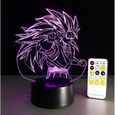 Cadeau pour les enfants 3D dragon ball shape lumière de nuit télécommande 7 couleurs changer lampe de table acrylique DH3482-2