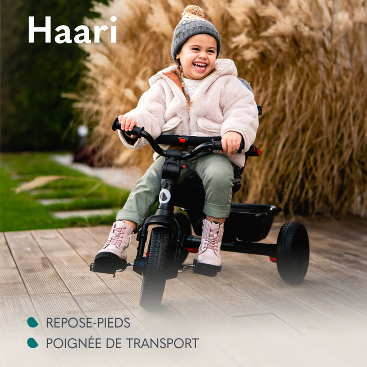 kinderkraft - Pousseur Tricycle Draisienne 4trike noir