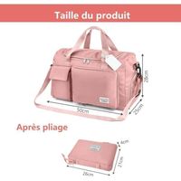 Sac De Voyage Pliable MeYuxg Rose - Cabine Sport Femme Grande Capacité Étanche