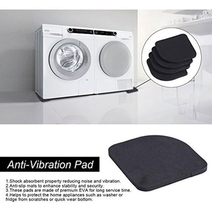 Beatifufu Accessoire De Mobilier Multifonctionnel - Lot De 4 Tapis De Sol pour Machine À Laver Et Réfrigérateur - Antichoc Et Rehausseur