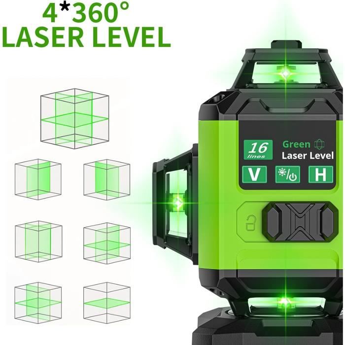 EODOJU Laser Level, 4 X 360° Laser Level With Tripod, Self Leveling Laser Level 4D Green Lazer - View #5