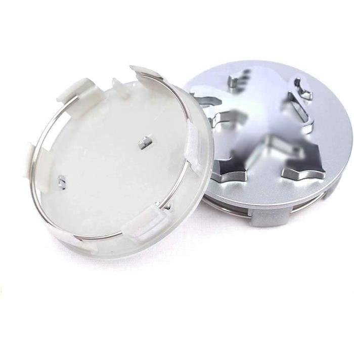 Lot 4 Autocollants Cache-moyeux Pour Peugeot – Diamètre 56 Mm, Pour 206, 307, 308, 3008…