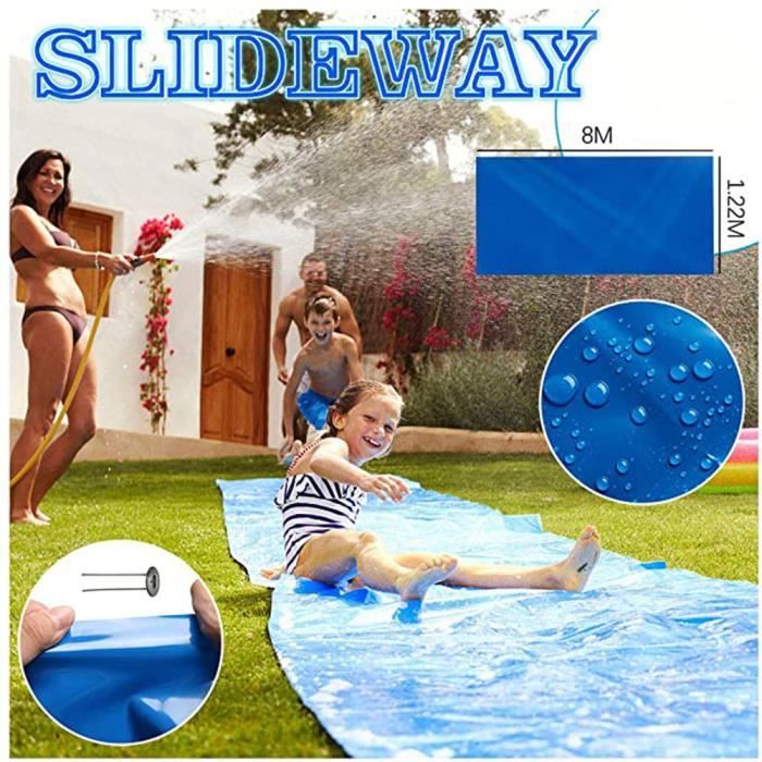 Tapis Glisse Eau Jardin Toboggan Aquatique Géant 10m X 3m – Tapis De Glisse Pour Jardin, Piscine – Jeu D'eau Extérieur Pour Toute La Famille