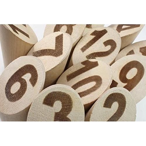 Mölkky Tactic 2018 - Jeu De Quilles Finnois En Bois Véritable Avec Boîte Carton Poignée - Idéal Famille & Extérieur