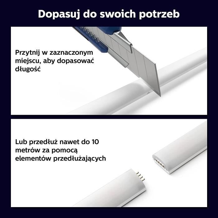 Soldes Philips Hue White And Color Ambiance Gradient Lightstrip Bluetooth  Basic Set 2m (929002994901) 2024 au meilleur prix sur
