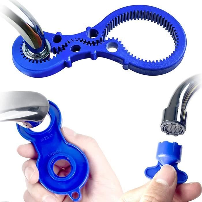 Kit Clé à Écrou Pour Robinet - 6 Pièces Avec Adaptateurs 8-12 Mm - Poignée Inclinable Pour Espaces Serrés - Installation Facile