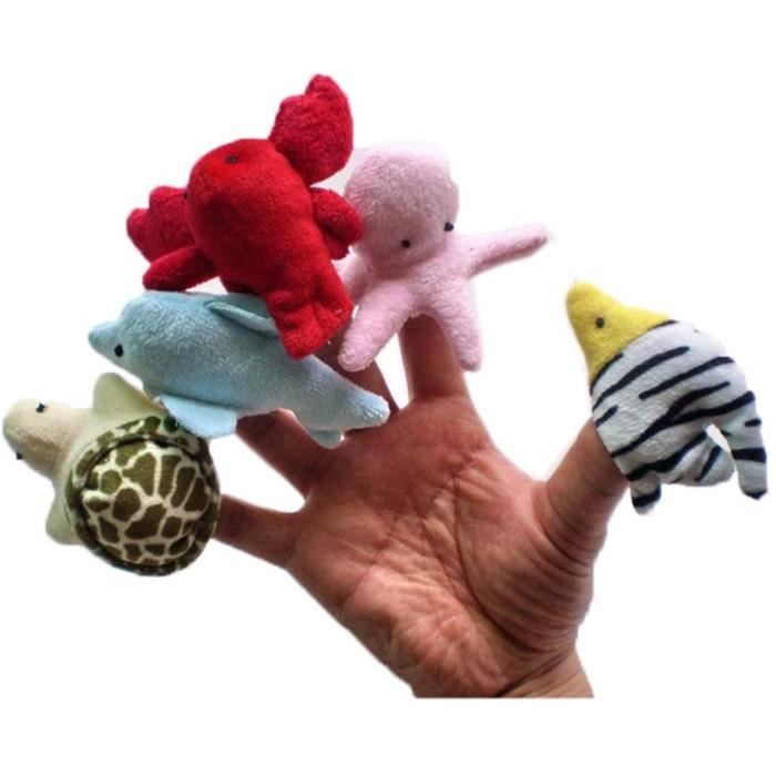 10 Marionnettes à Doigts Animaux - Grenouille, Hippo, Canard... - Jouet éducatif, Storytelling - 8