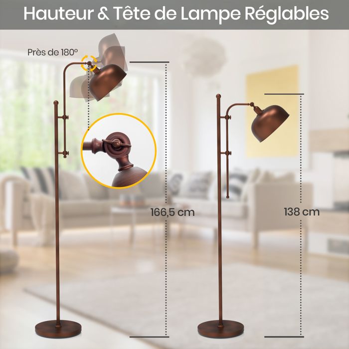 GALPADA Base De Lampe De Bureau Noire Ronde Fer Socle Lesté