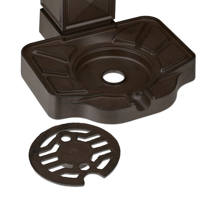 Fontaine Extérieur Fontaine De Jardin Relaxdays En Fonte | Design Antique Avec Robinet Et Bac | 65x25x30cm | Marron Robinet Bac Décoration