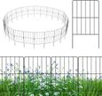 RELAX4LIFE Lot de 25 Clôture de Jardin Décorative 825 x 60 CM - Bordure de Jardin Pliante pour Protéger Plantes/Isoler Animaux,Noir-0