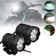 2 pcs 60 W Phare LED universel pour moto, 6 LED, feux antibrouillard, feux de circulation diurnes 12 V 24 V-0