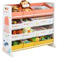 Étagère pour jouets enfant - SONGMICS - Meuble avec 12 paniers - Matériaux de qualité - Blanc GKRS04WT-0
