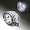 Additionnels Lampes Moto Chrome métal Retro LED Passage du Phare de Phare de Phare de Brouillard-0