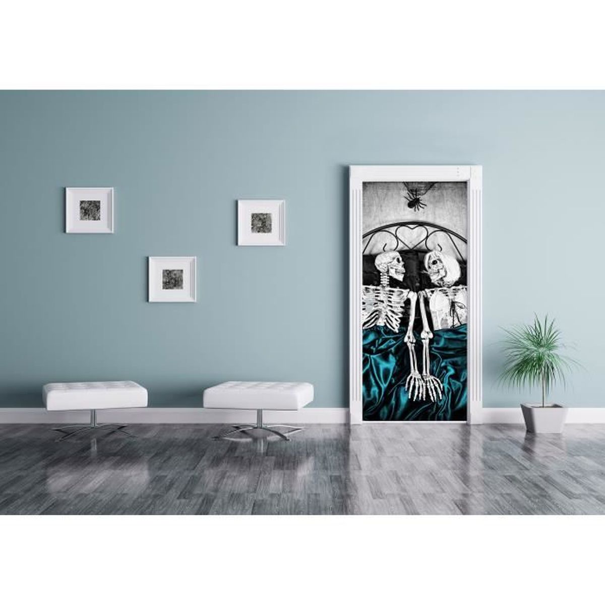 Couple Horreur Dans La Chambre Interieure Noire Murale Blanc Format 200x90cm Cadre De Porte Porte Autocollants Decoration Achat Vente Stickers Soldes Sur Cdiscount Des Le 20 Janvier Cdiscount