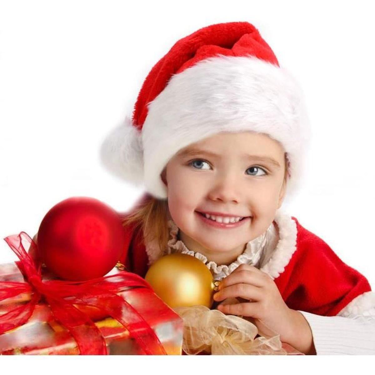 Pour adultes et enfants Lot de 4 bonnets de Père Noël en peluche avec bord rouge 