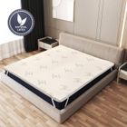 The White Stone Surmatelas 180 x 190 cm en Latex Naturel | Tissu en Bambou Respirant et Déhoussable | Hauteur 5 cm